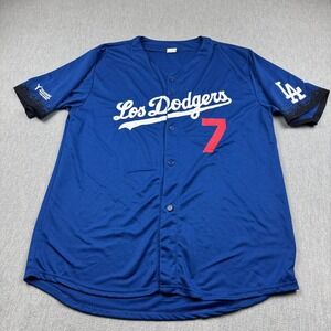 Los Angeles Dodgers Jersey Shirt Mens XL Blue City Connect  #7 Julio Urias MLB